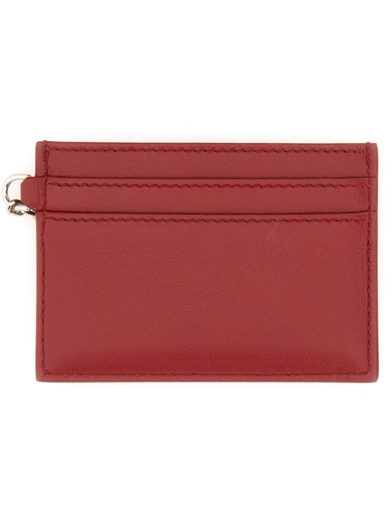 Alexander Mcqueen Sling Card Case — Red Leather Cases
