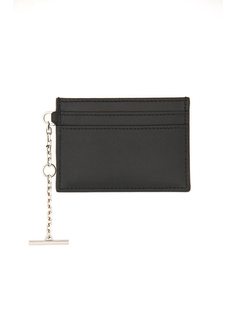 Alexander Mcqueen Leather Card Holder — Black Main: Wallets & Purses