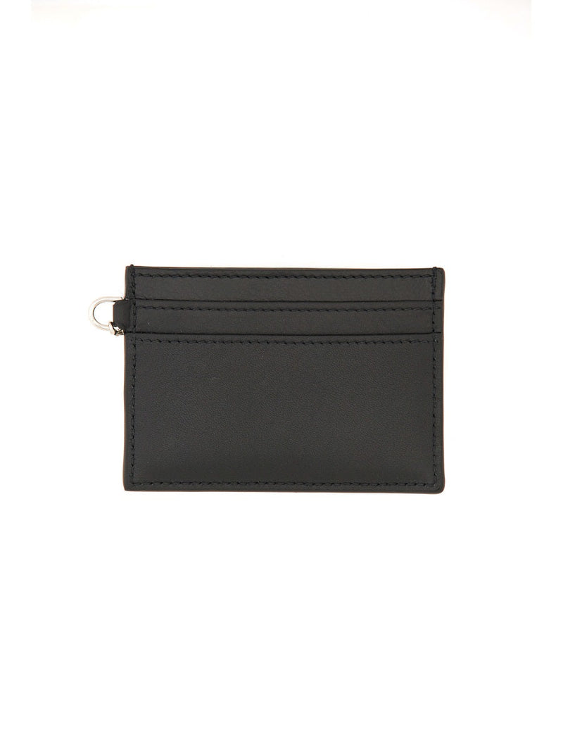 Alexander Mcqueen Leather Card Holder — Black Main: Wallets & Purses