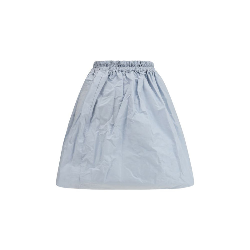 Blue Silk Long Skirt