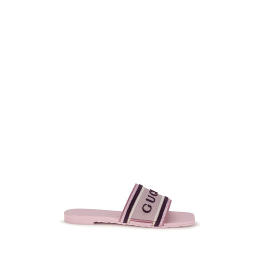 Multicolor Cotton Flat Sandals