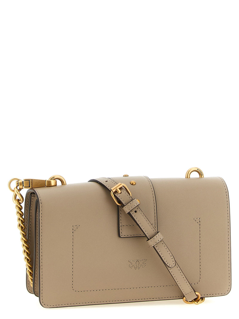 Pinko Shoulder Bag — Beige Fine Silky Leather