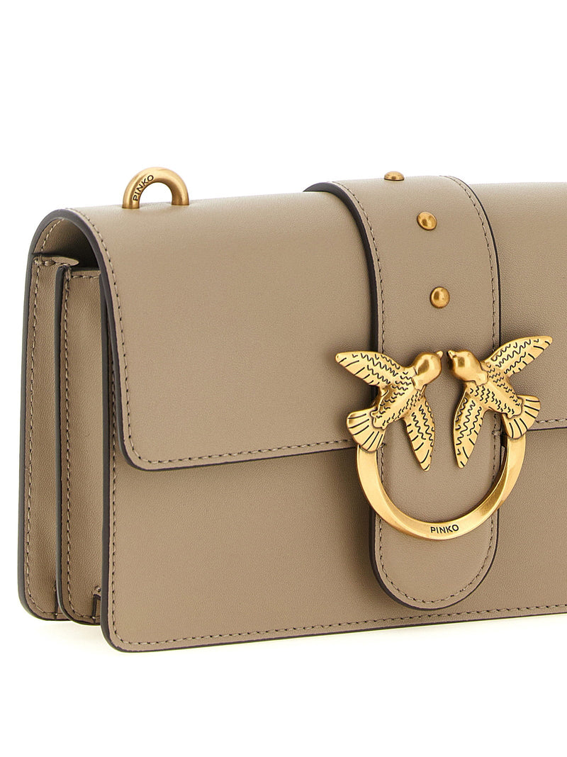 Pinko Shoulder Bag — Beige Fine Silky Leather