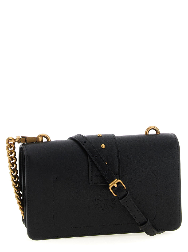 Pinko Love One Mini Crossbody Bag — Black