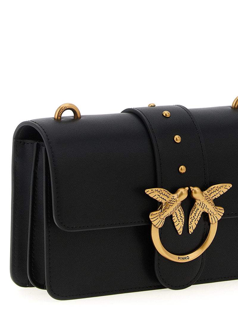 Pinko Love One Mini Crossbody Bag — Black