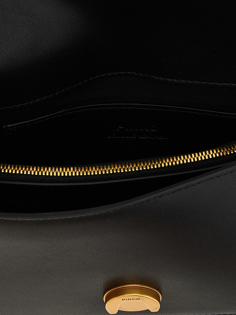 Pinko Love One Mini Crossbody Bag — Black