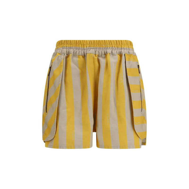 Bicolor Cotton Bermuda Shorts