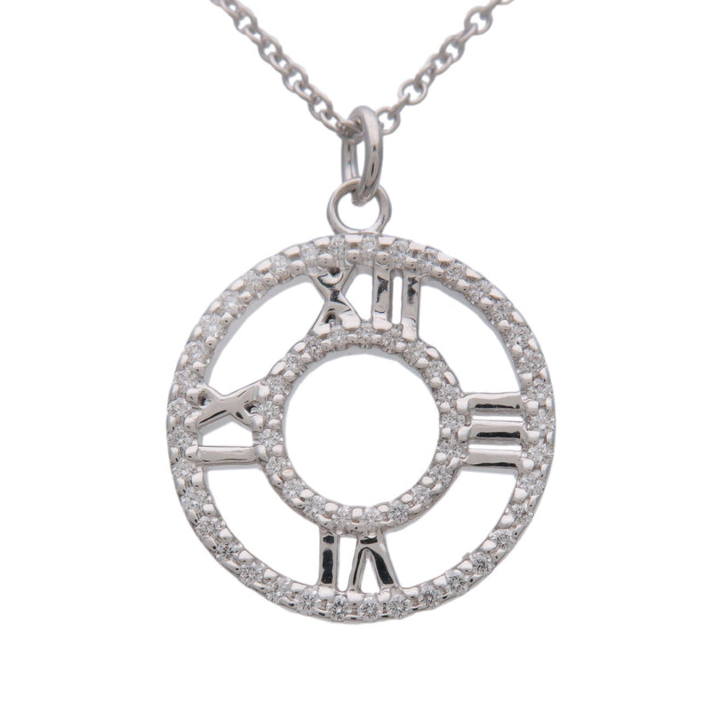 Tiffany & Co. Atlas Circle Pendant 18k White Gold With Diamonds Silver White_gold Bijoux