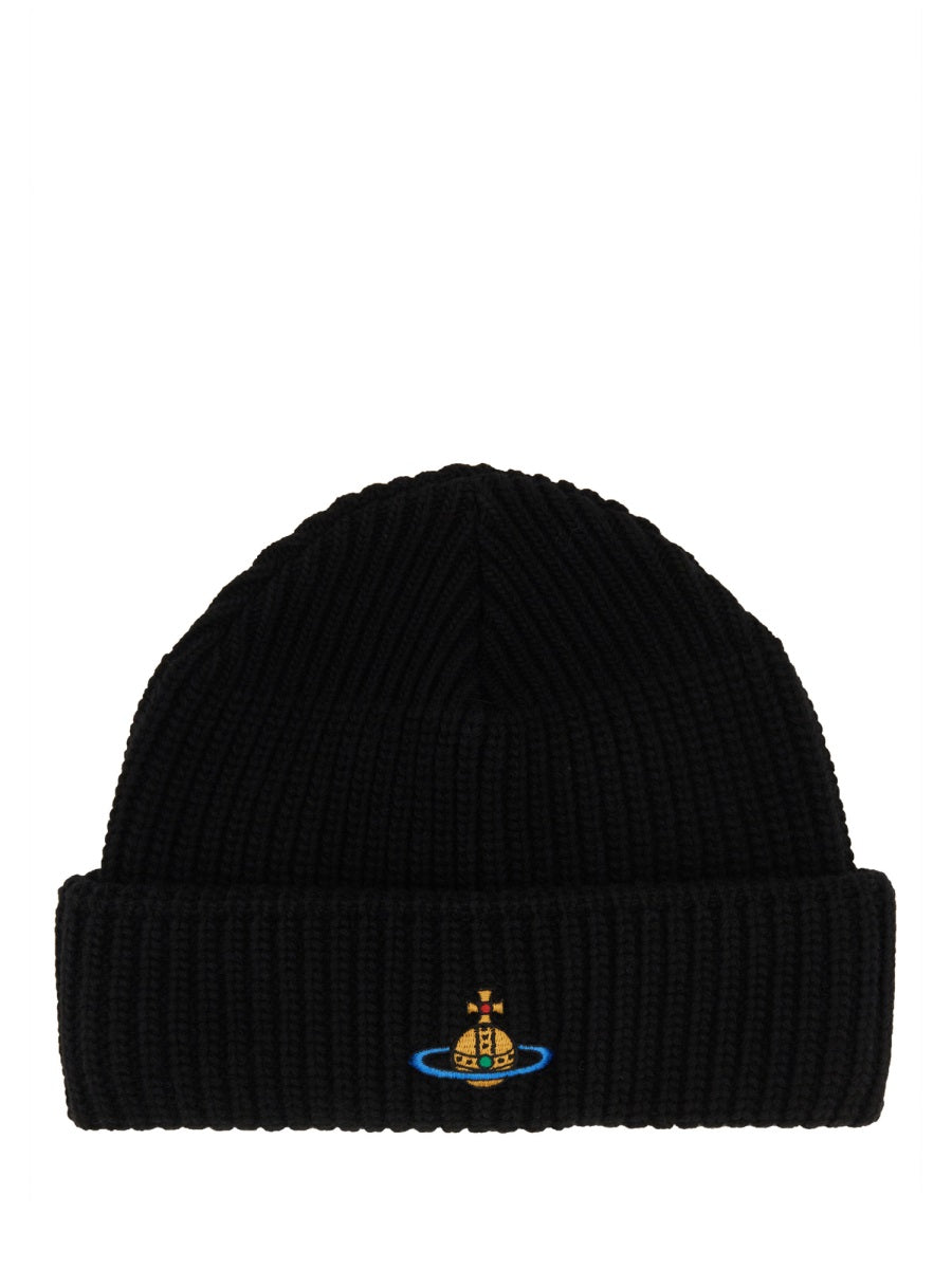 Vivienne Westwood 8102000a_k004bn401 Beanie — Black Wool Beanies
