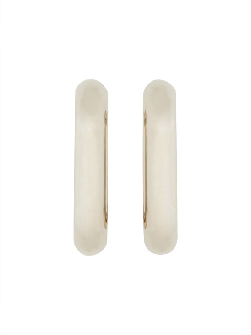 Rabanne Xl Link Brass Earrings — Silver