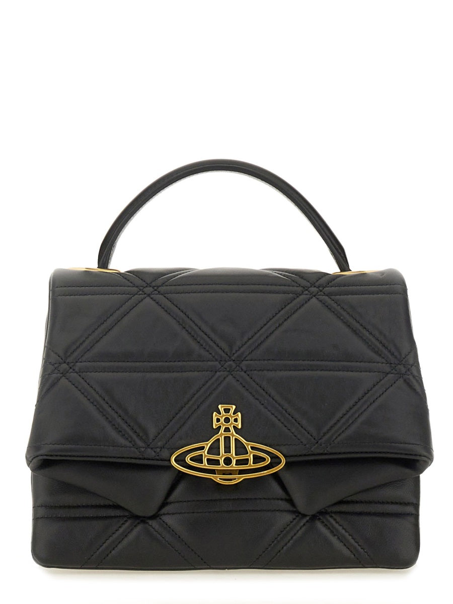 Vivienne Westwood Sibyl Top Handle Bag — Black Lamb