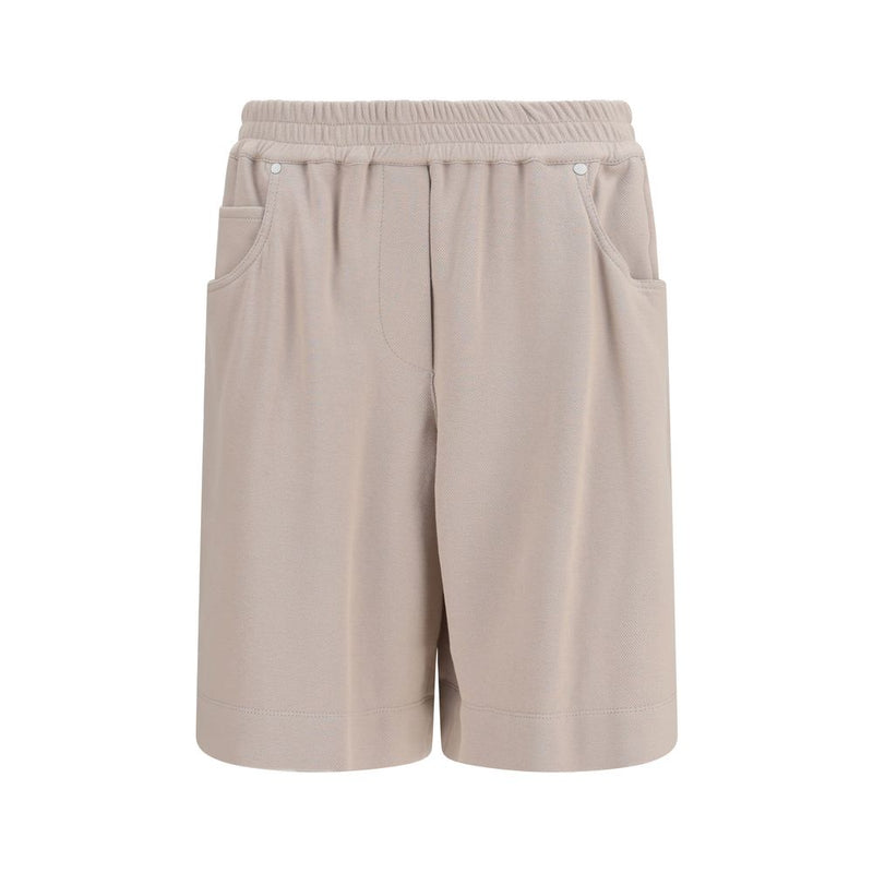 Beige Cotton Shorts