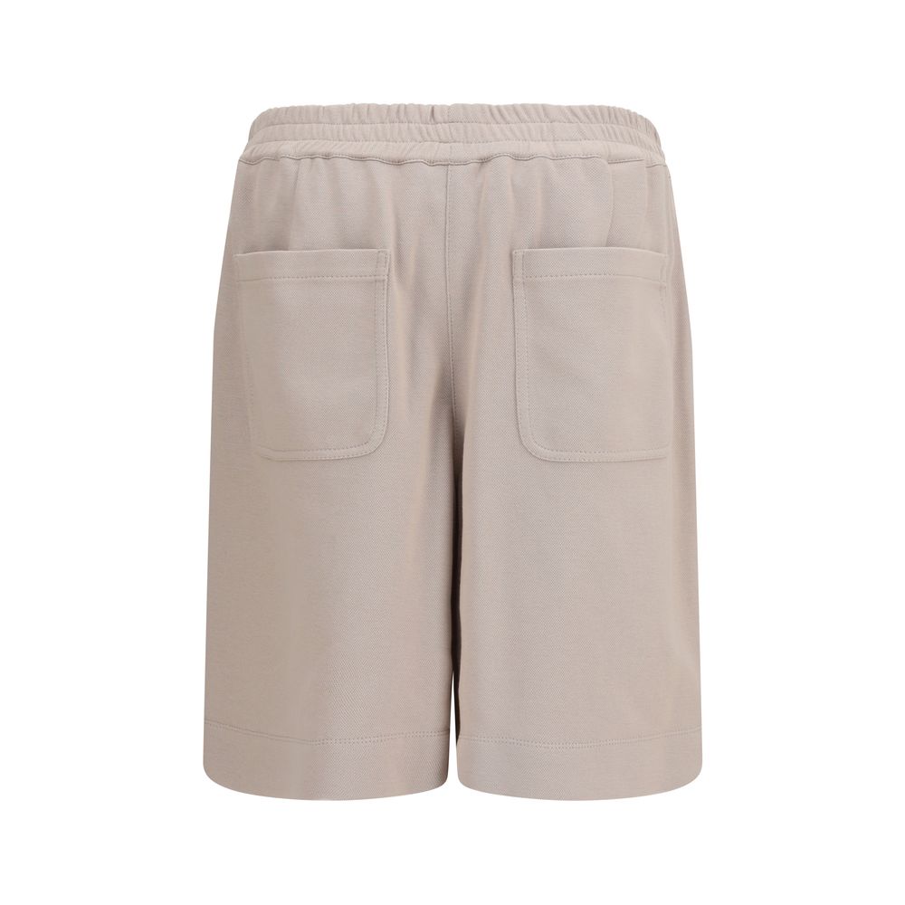 Beige Cotton Shorts