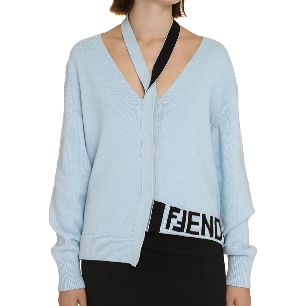 Blue Cashmere Cardigan