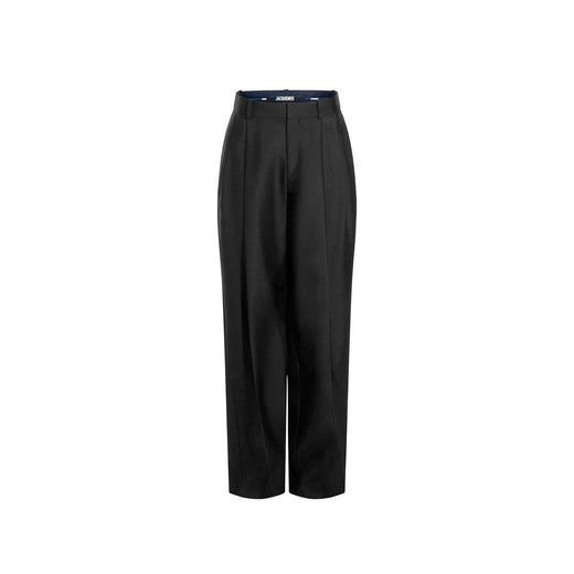Black Silk Flared Pants
