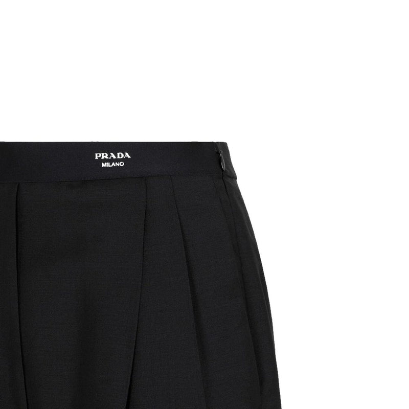 Black Mohair Casual Pants
