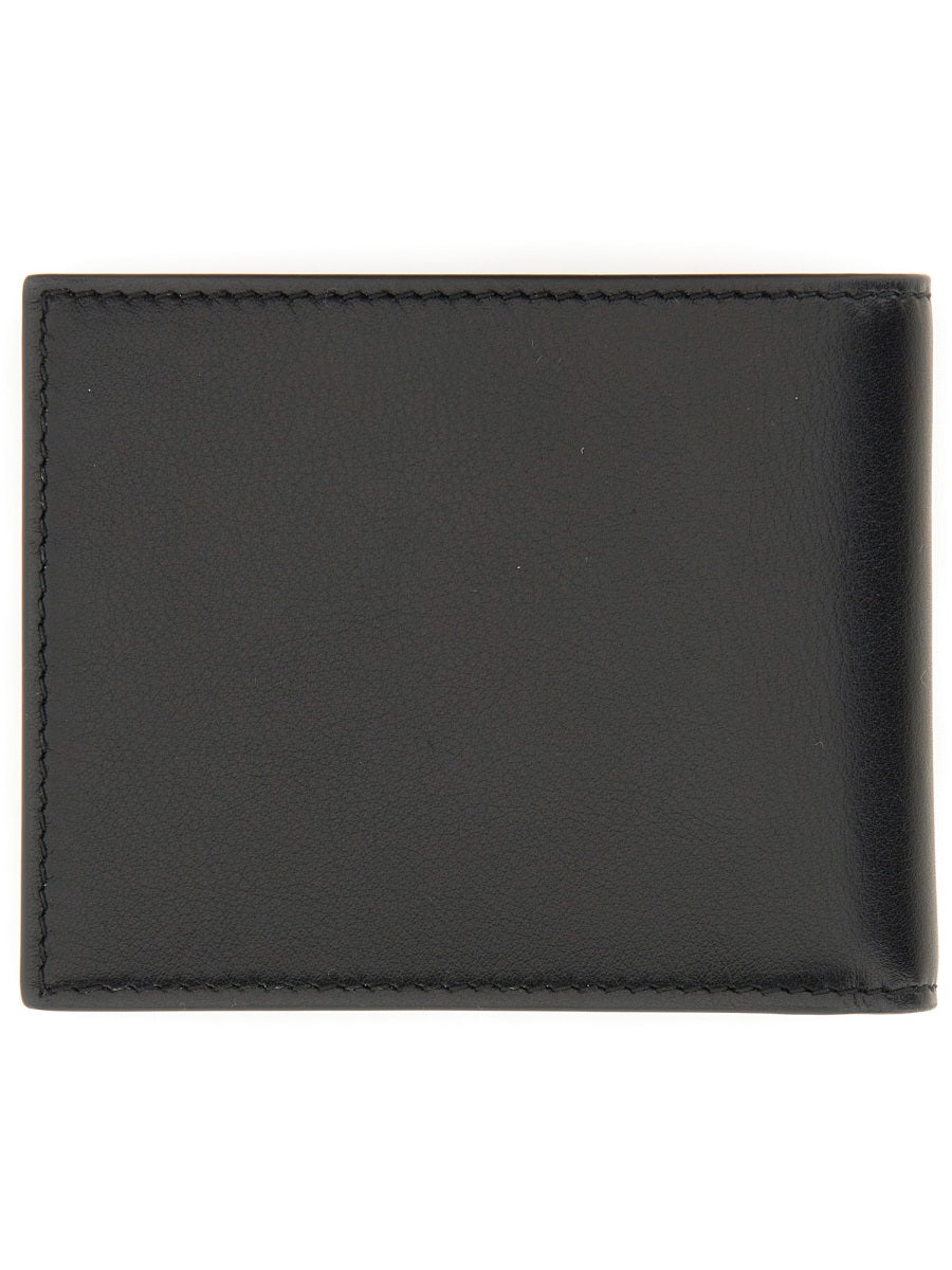 Alexander Mcqueen Logo-Detailed Calfskin Wallet — Black Lb Calf