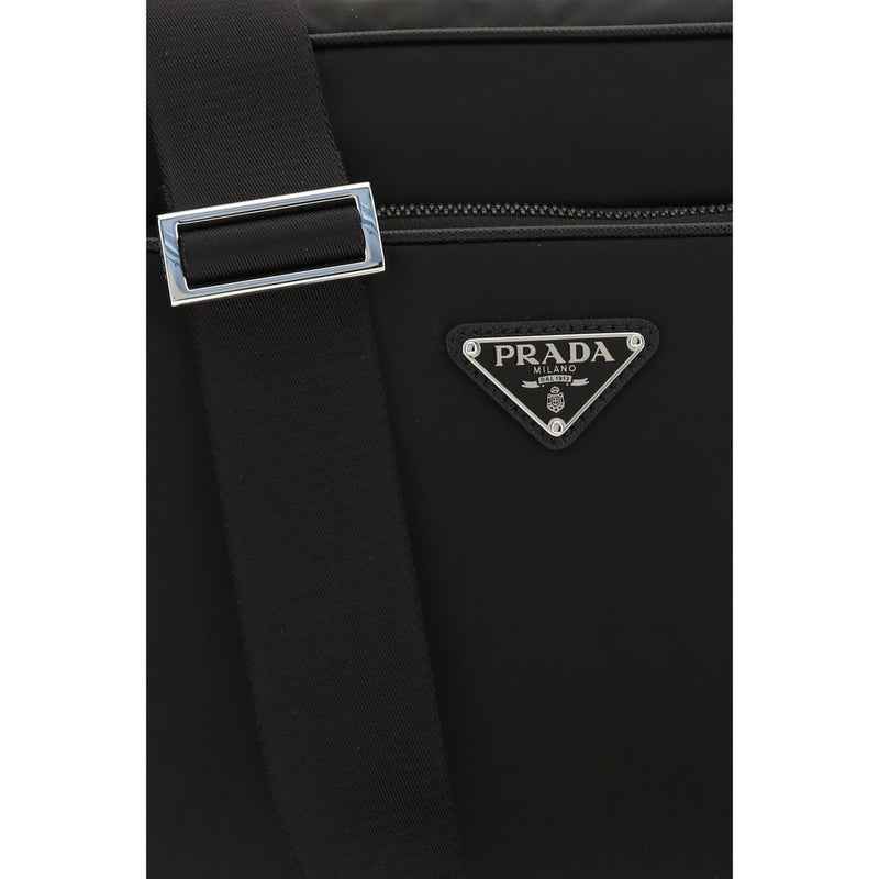 Black Recycled Polyamide Shoulder Bag