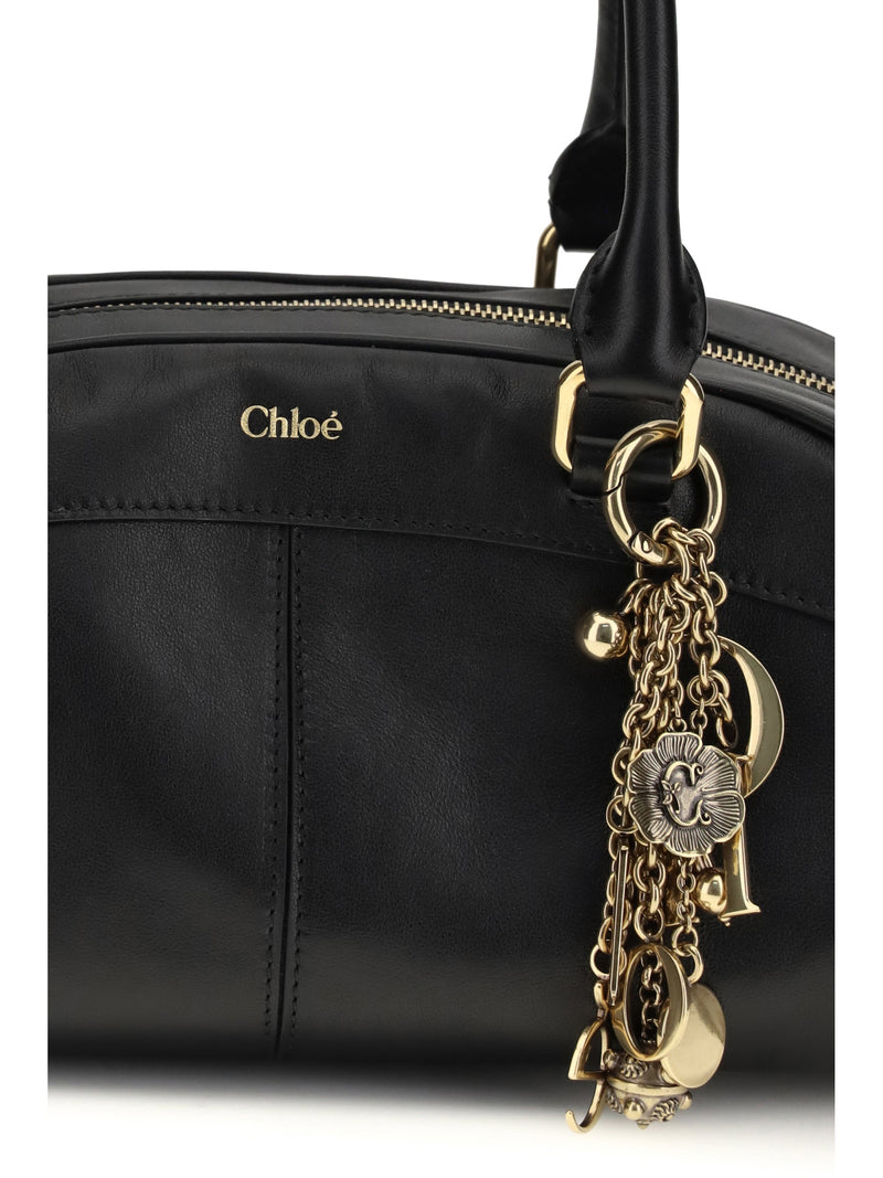 Chloé Bowling Shoulder Bag — Black Calf Leather Bos Taurus