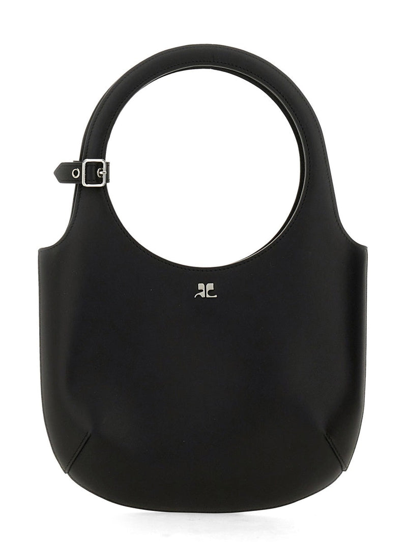 Courrèges Handbag — Black Leather Hand Bags