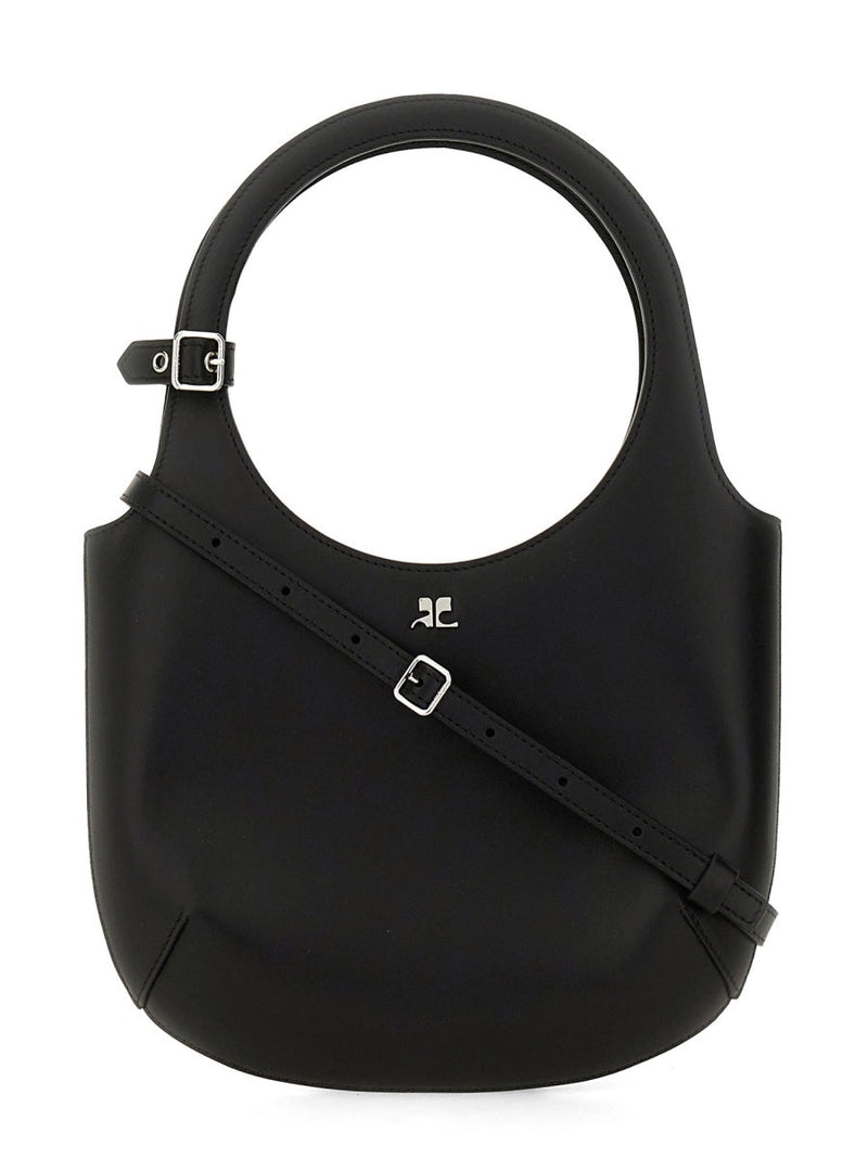 Courrèges Handbag — Black Leather Hand Bags