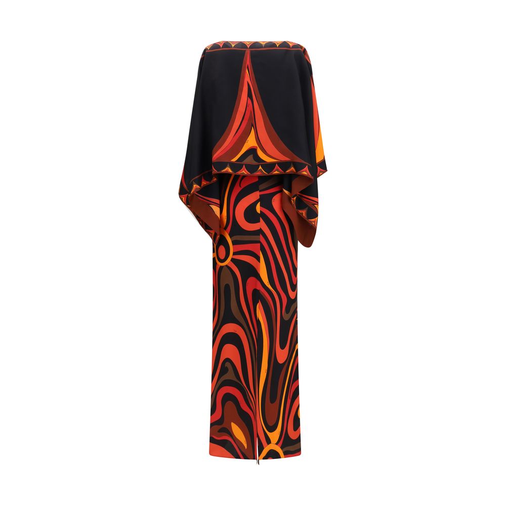 Orange Silk Long Dress