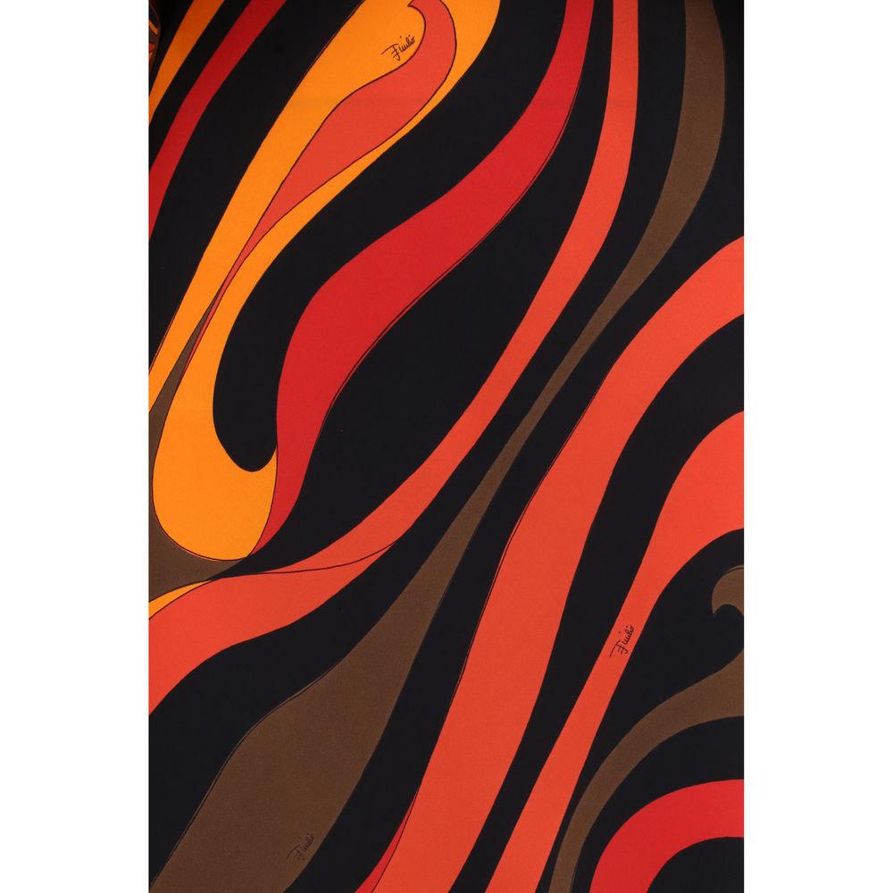 Orange Silk Long Dress