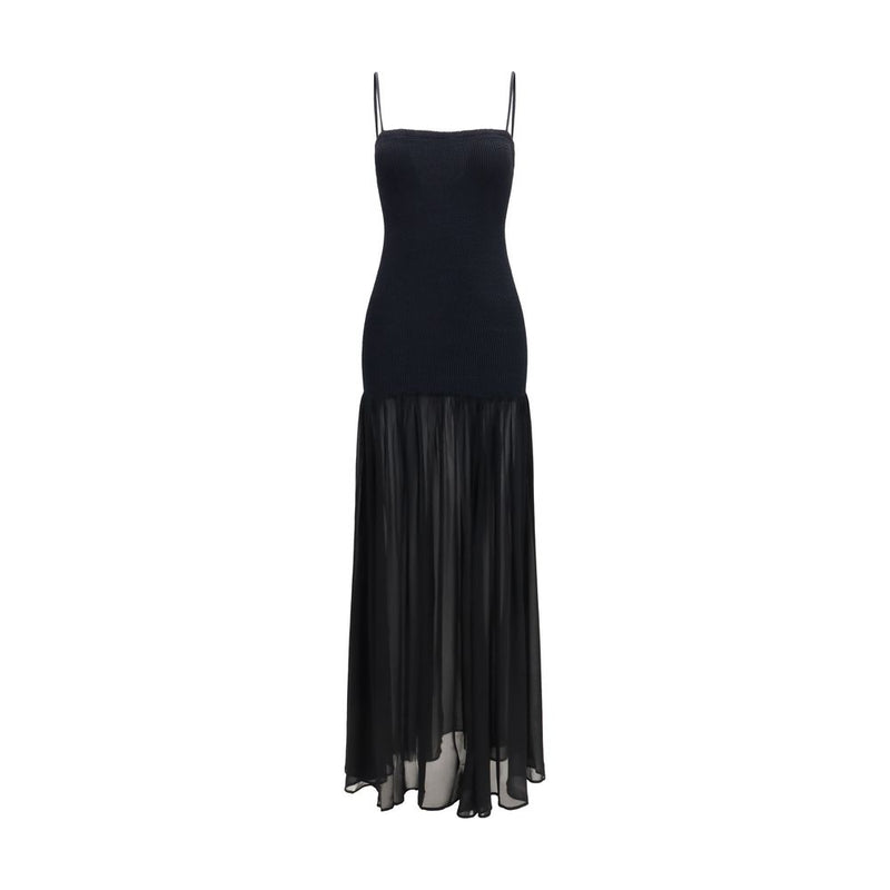 Black Polyamide Casual Dress