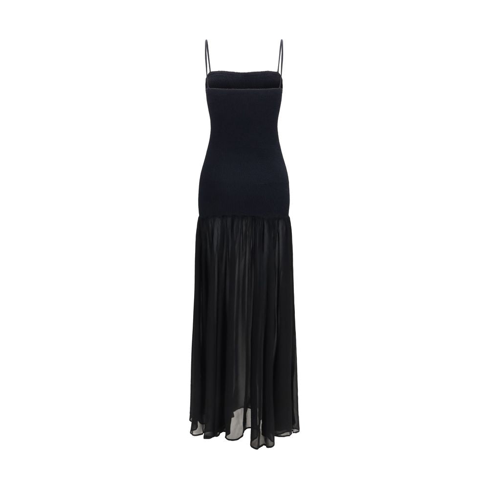 Black Polyamide Casual Dress