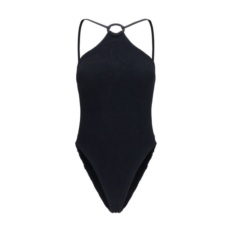 Black Polyamide One-Piece Swimsuit