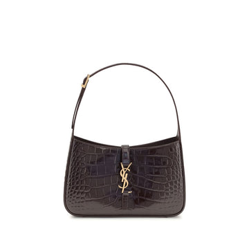 Bordeaux Crocodile Shoulder Bag