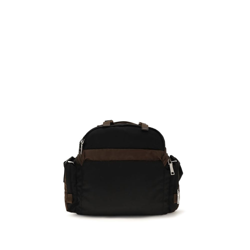 Brown Recycled Polyamide Shoulder Bag