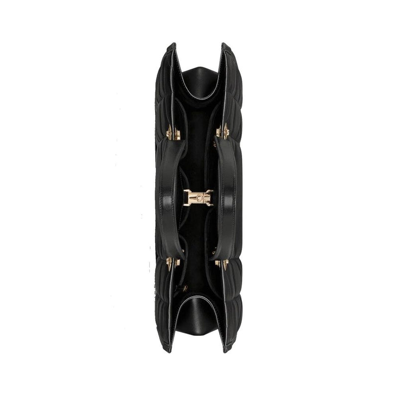 Black Leather Tote Bag