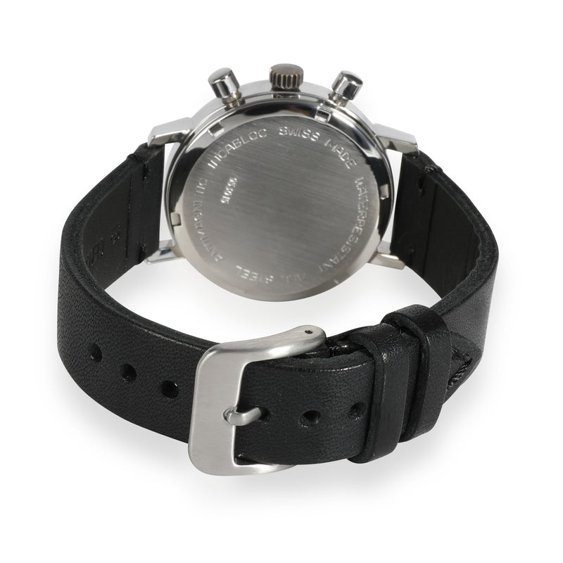 Bucherer Chrono Mens Vintage Watch Stainless Steel Black