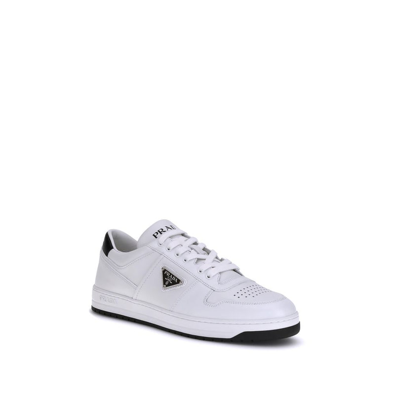 White Calf Leather Bos Taurus Low Top Sneakers