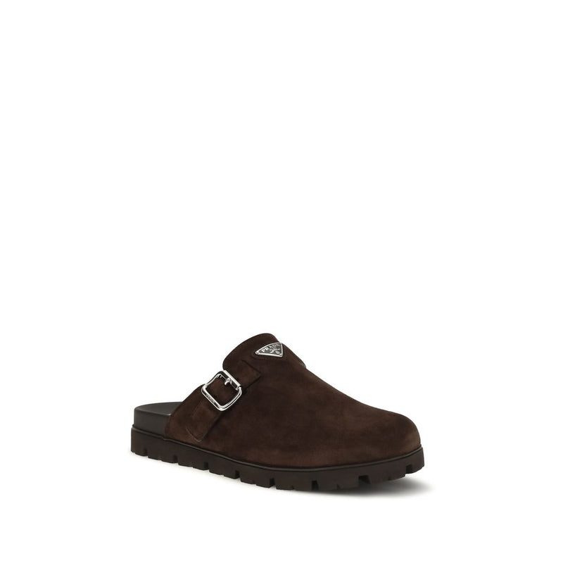 Brown Calf Leather Bos Taurus Mules