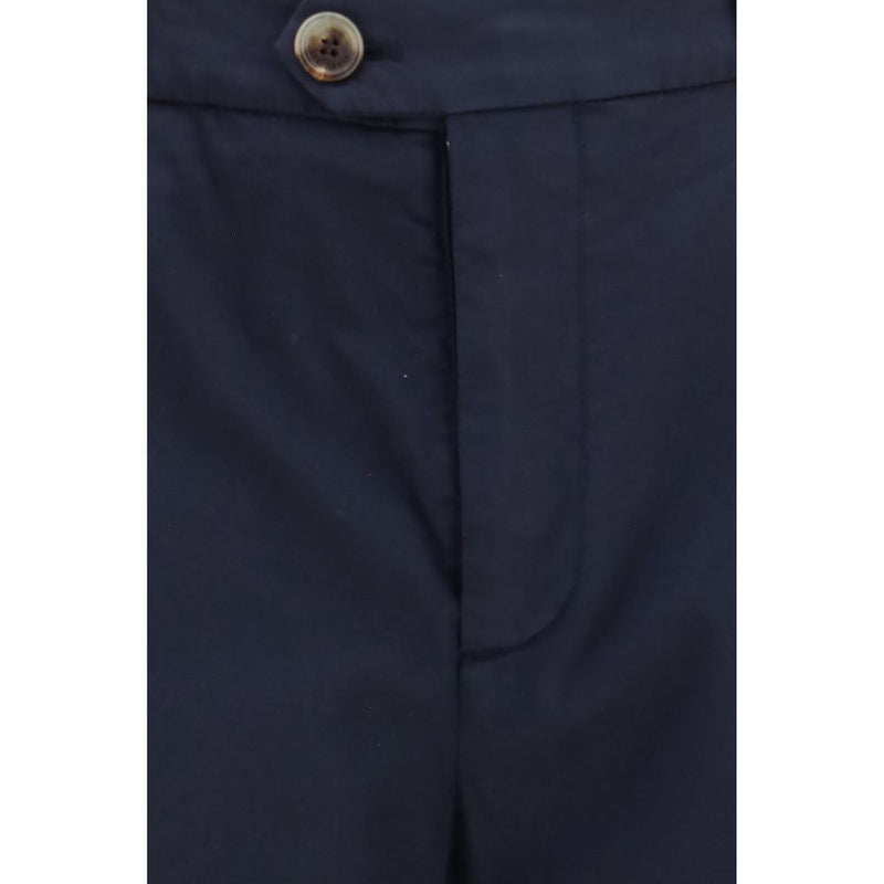 Black Cotton Chino Pants