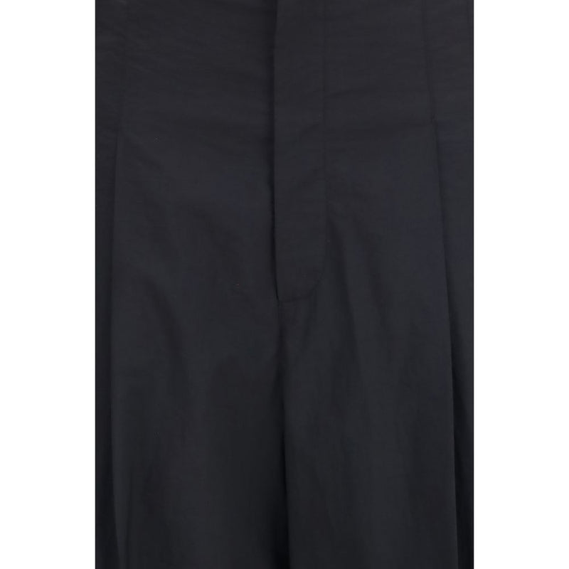 Black Cotton Casual Pants