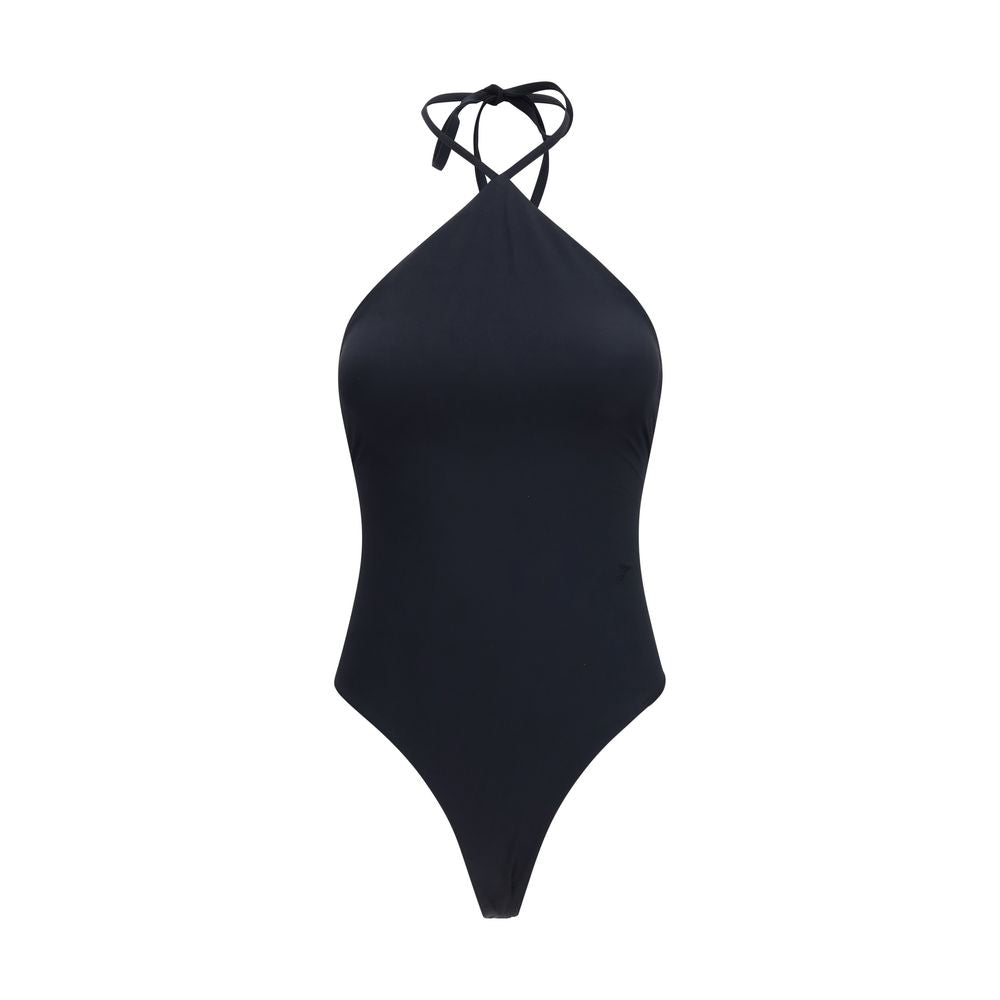 Black Polyamide One-Piece Swimsuit