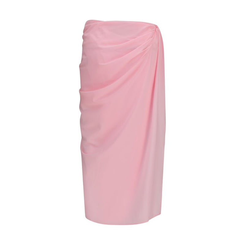 Multicolor Polyester Midi Skirt