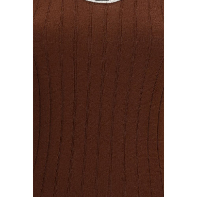 Bordeaux Wool Oves Aries Sleeveles T-Shirt