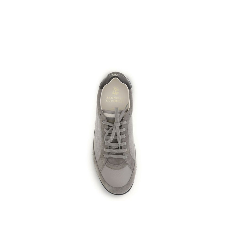 Gray Calf Leather Bos Taurus Sneakers