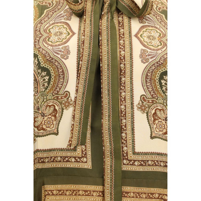Multicolor Silk Casual Dress