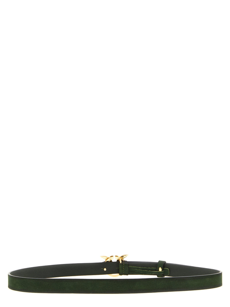 Pinko Love Berry Belt — Green Suede