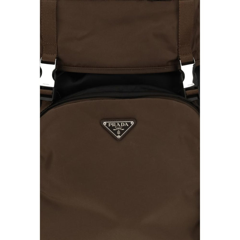 Brown Recycled Polyamide Backpack