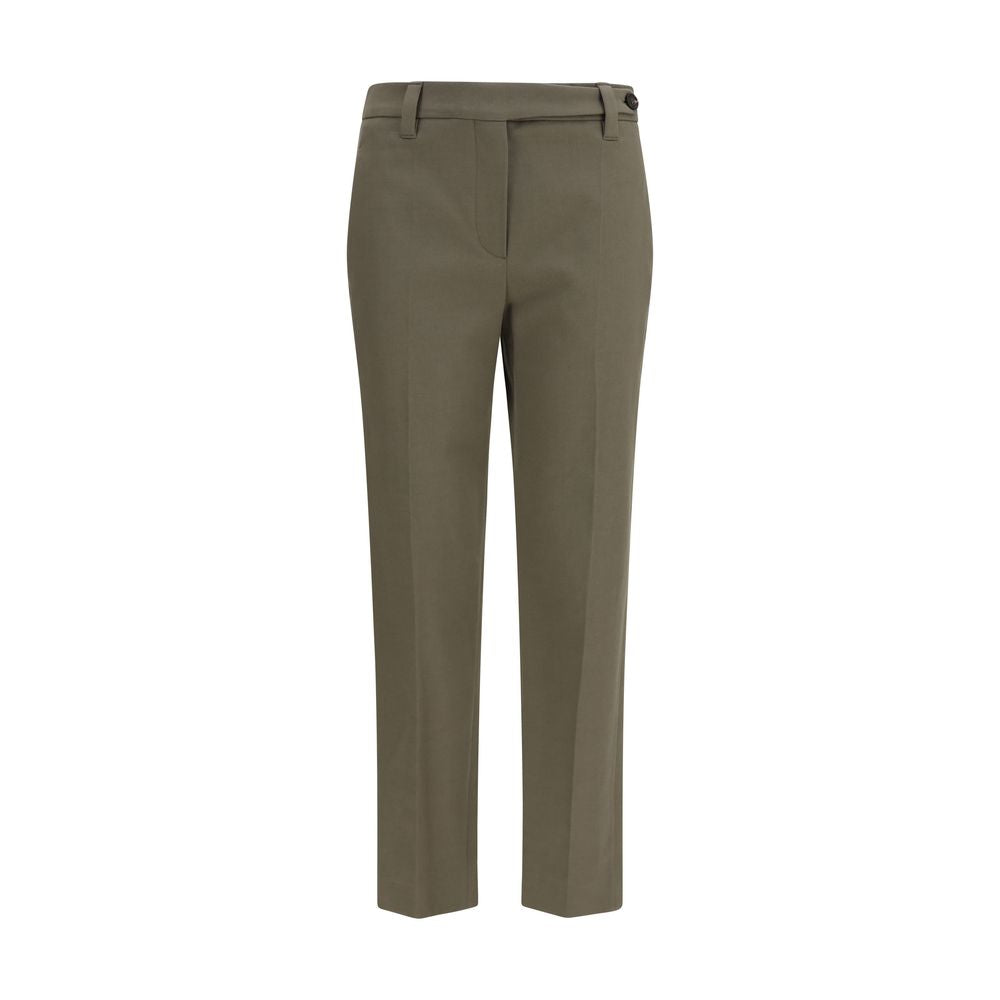 Bicolor Cotton Dress Pants