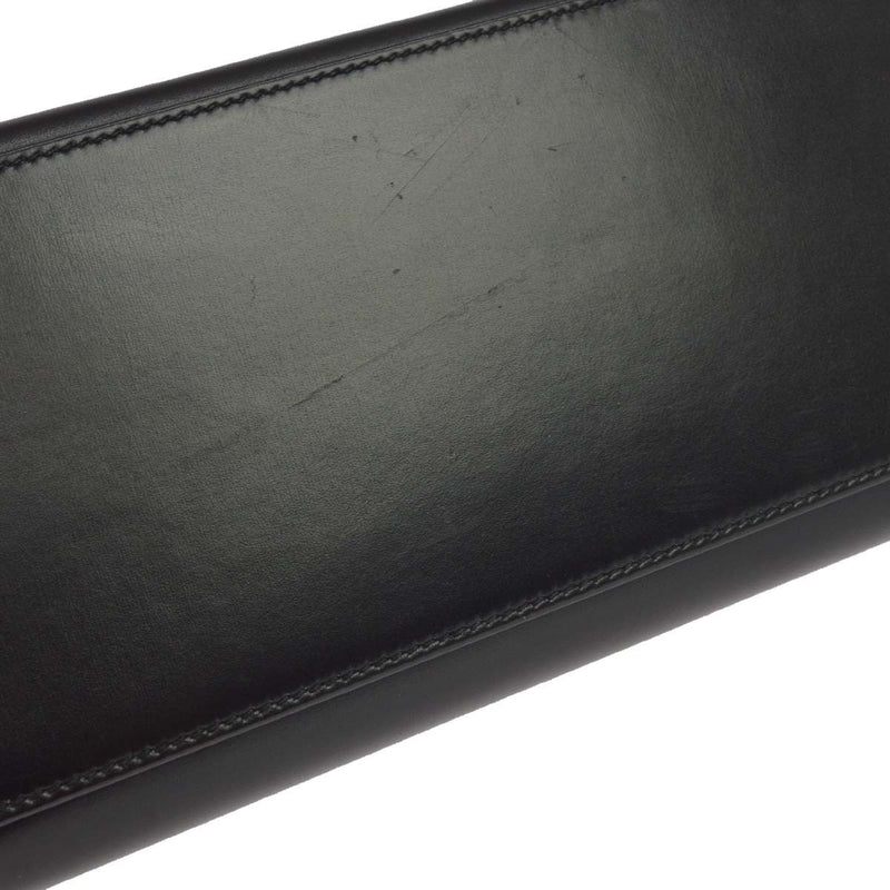 Hermes Kelly Black Box Calf With Gold Hardware Calfskin Bag
