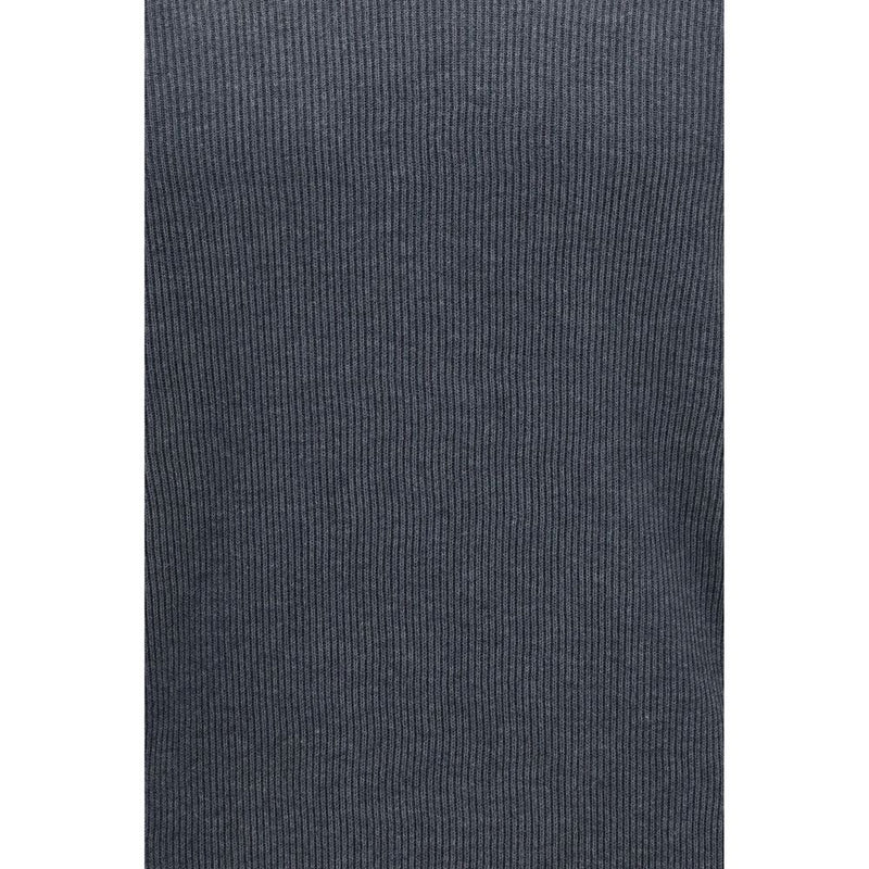 Gray Cotton Polo Shirt