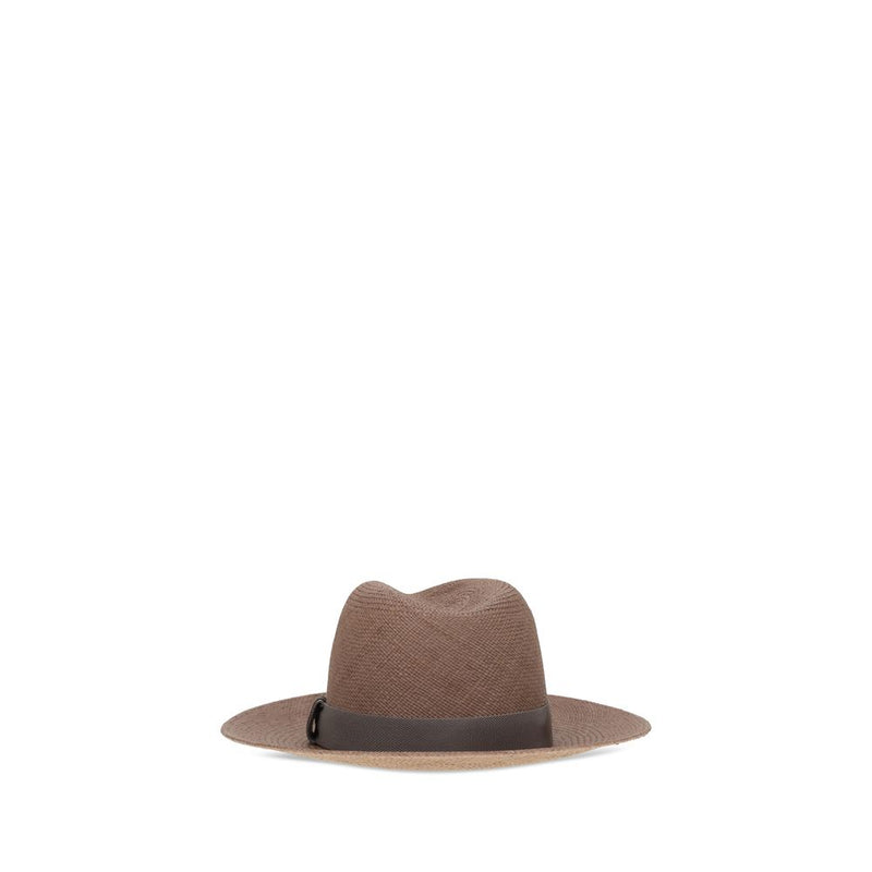 Brown Raffia Fedora