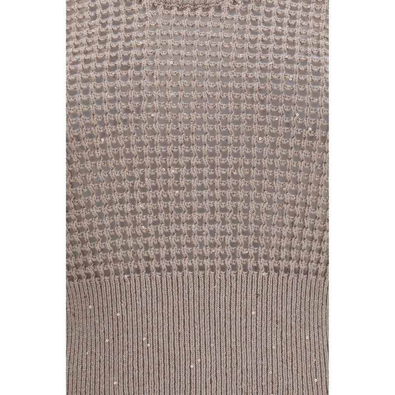 Beige Cotton Tank Tops